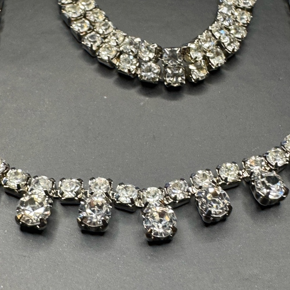3-Strand Rhinestone Necklace - Picture 6 of 6